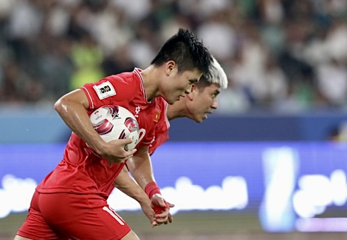 Phạm Tuấn Hải là cầu thủ ghi bàn cho Việt Nam trong trận thua Iraq 1-3. Ảnh: Đoàn Huynh